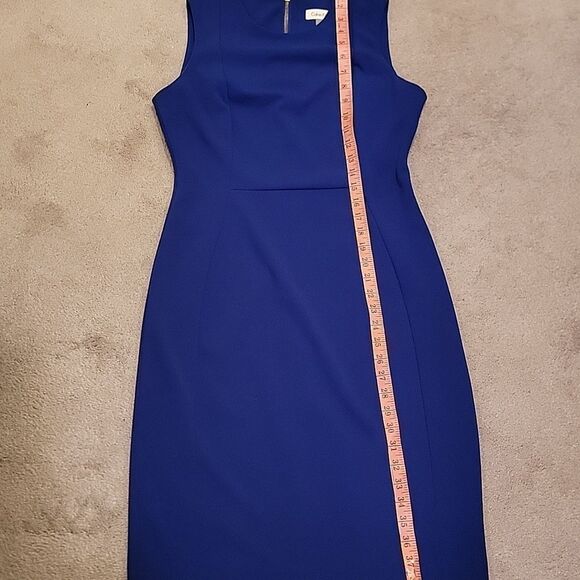 Calvin Klein Elegant Blue Sleeveless Dress Sz 8 - Picture 4 of 8